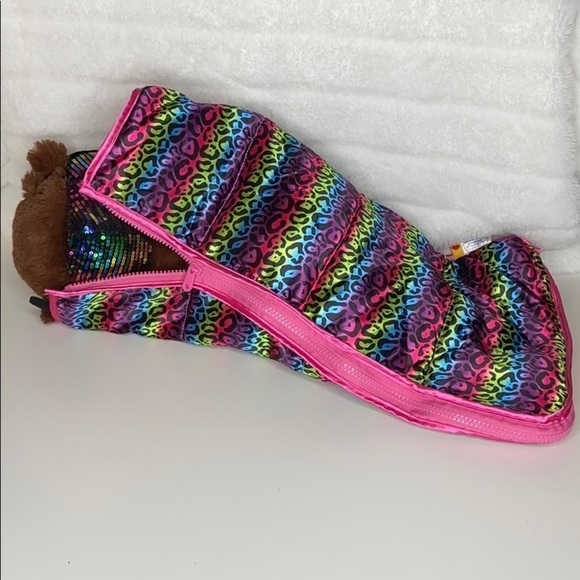 Build-A-Bear Animal Print Slumber Party Shorts & Sleeping Bag Bundle Set Retired - Picture 2 of 8
